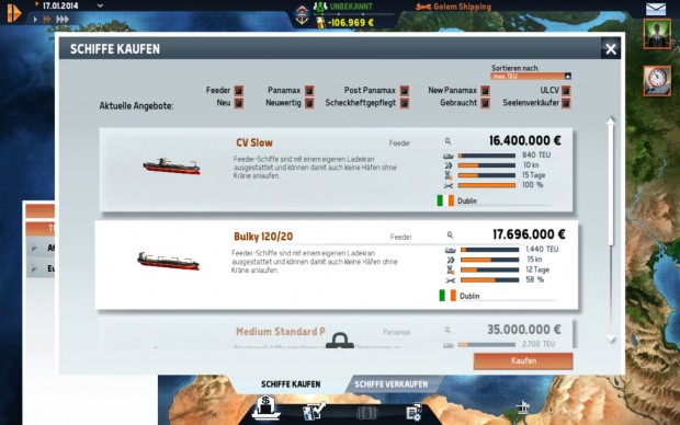Transocean: The Shipping Company (Screenshot: Golem.de)